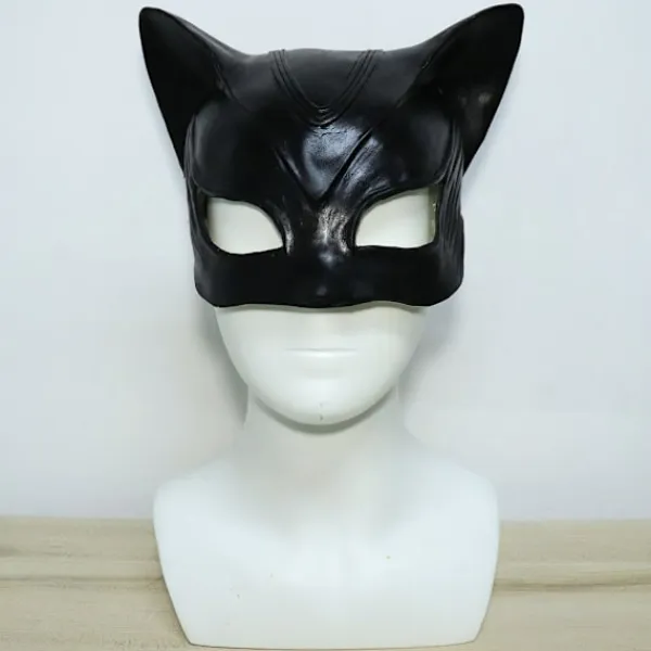 Kvinna Katt Selina Kyle Mask Bruce Wayne Kostym Latex Fancy Vuxen> Masker