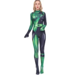 Kvinna Shego Cosplay Kostym Super Skurk Halloween Kostym Vuxen Flicka Skurk Fröken Flicka Skurk Fröken Flicka Skurk Fröken M> Dräkter