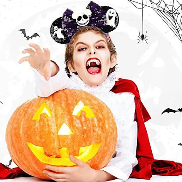 Kvinnor Flickor Musöron Hårband, Paljetter Båge Fest Hårtillbehör Glitter Halloween Hårband> Huvudbonader