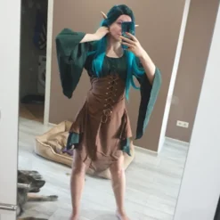 Kvinnor Älv Cosplay Medeltida Kostymer Renässans Viktoriansk Gotisk Drottning Klänningar med Korsett Halloween Alver Performance Kläder -FA- S | Fyndiq> Peruker