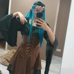 Kvinnor Älv Cosplay Medeltida Kostymer Renässans Viktoriansk Gotisk Drottning Klänningar med Korsett Halloween Alver Performance Kläder -FA- S | Fyndiq><noscript><img width=