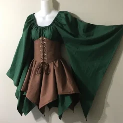 Kvinnor Älv Cosplay Medeltida Kostymer Renässans Viktoriansk Gotisk Drottning Klänningar med Korsett Halloween Alver Performance Kläder -FA- S | Fyndiq><noscript><img width=