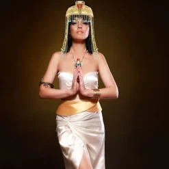 Kvinnors Egyptiska Ormhuvudband Krona Pärlstav Huvudbonad Kostymtillbehör><noscript><img width=