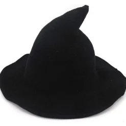 Kvinnors Halloween Häxhatt Ull Stickad Mössa För Fest Maskerad Cosplay Kostym Tillbehör> Huvudbonader