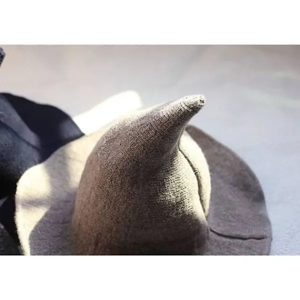 Kvinnors Halloween Häxhatt Ull Stickad Mössa För Fest Maskerad Cosplay Kostym Tillbehör> Huvudbonader