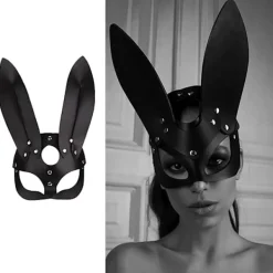Kvinnors läder kattmask sexig halv ansiktsmask cosplay kostym rekvisita fest maskerad accessoarer> Masker