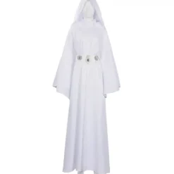 Holocky Kvinnors Princess Leia Cosplay Kostym Vit Klänning M> Dräkter