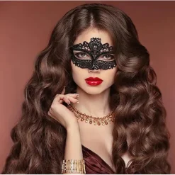 Kvinnors venetianska mask, Halloween-fest maskerad venetiansk mascara Lac><noscript><img width=