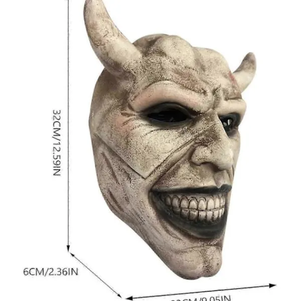 KZQ -Graber Cosplay Mask, Svart Telefonmask, Skräckfilm, Halloween, Läskig Mask, Herrkostymmask (Ljusgrå)> Masker
