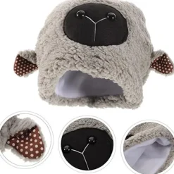 Lammöron Mössa Får Cosplay Öron Foto Rekvisita Mössa Vinter Får Mössa Rolig Djur Mössa Får Mössa med Öron Får Huvudbonad Får Öron> Huvudbonader