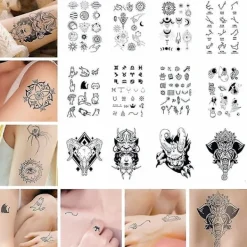 Lasting Fake Tatto Waterproof Body Stickers Temporary Tattoos Art Simulation><noscript><img width=