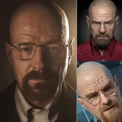 Latex Full Head Overhead Walter White Breaking Bad Halloween Cosplay Mask><noscript><img width=
