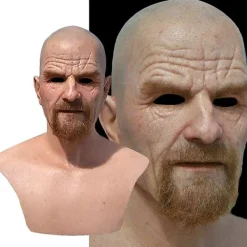 Latex Full Head Overhead Walter White Breaking Bad Halloween Cosplay Mask><noscript><img width=