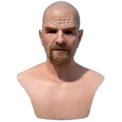 unbranded Latex Full Head Overhead Walter White Breaking Bad Halloween Cosplay Mask> Masker