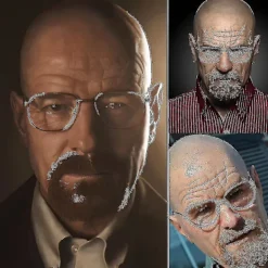 unbranded Latex Full Head Overhead Walter White Breaking Bad Halloween Cosplay Mask><noscript><img width=