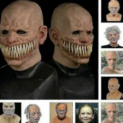 Latex Gammal Mans Mask Manlig Förklädnad Cosplay Kostym Halloween Realistiska Festrekvisita Newway> Masker