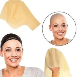 Latex Skalliga Huvor Perukmössa Tjock Skallig Cosplay Hatt Maskerad Smink Kostym för Barn Vuxna Halloweenfest><noscript><img width=