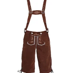 Läderhosen för män i äkta läder - Klassisk tysk Oktoberfest-kostym - Brun[JUN] XL><noscript><img width=