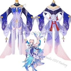 Leaderco Game Genhin Impact angonomiyakokomi Coplay Kotym Kokomi Peruk Halloween Kotym Comic Con Rollpel Anime Coplay> Dräkter