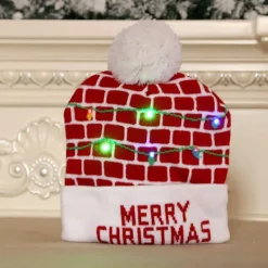 LED Julhatt 2 Stycken LED Färgglad Julhatt Fawn Stickad><noscript><img width=