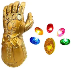 LED Ljus Thanos Infinity Gauntlet för Elektronisk Nypa PVC Handskar med Batterier> Tillbehör