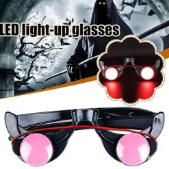 LED Lysande Glasögon Roliga Röda Ögon Halloween Cosplay Tillbehör Party><noscript><img width=