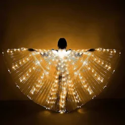 LED Lysande Stora Vingar Vuxen Varmt Ljus Gyllene Vinge Fjäril Kappa Bar Föreställning Fluorescerande Rekvisita, Halloween Dekoration Kläder> Tillbehör