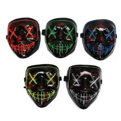 LED-glödmask EL-tråd lyser upp The Purge-filmdräkten> Masker