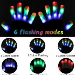 LED-handskar för barn med 7 ljuslägen, lysande handskar, LED-handskar för barn> Tillbehör