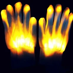 LED-handskar för julfest Neon Lysande Halloween Ljusrekvisita Blinkande Döskallehandskar Scenkostym Jultillbehör> Tillbehör