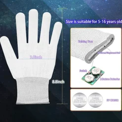 LED-handskar, lysande skeletthandskar med 5 färger och 6 lägen, blinkande, Halloween, jul, födelsedag, cosplay, festival, festgåva, bästa gåvorna för | Fyndiq><noscript><img width=