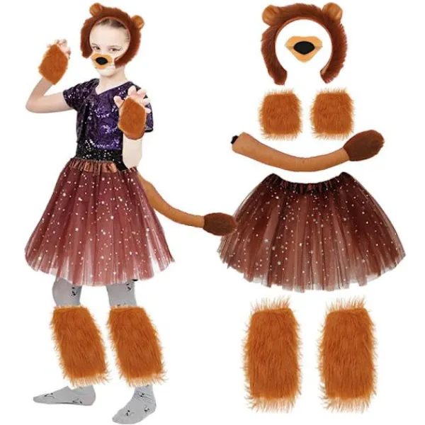 Bluedio Lejonöronpannband och svansset Halloween djur cosplay kostymtillbehör barn vuxen> Tillbehör