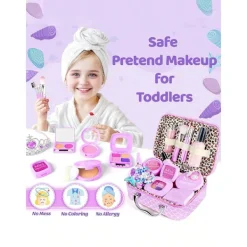 Leksakssminkset för flickor, sjöjungfruhandväska, leksakspresent, lämplig för flickleksaker 3-6 år, inte riktigt smink> Smink