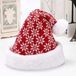 JIUSAIRUI älgmössa vinterförtjockad stickad julmössa för vuxna snowflake><noscript><img width=