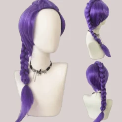 Lila Realistisk Mira Zoe Anime Cosplay Peruk för K-Pop Demon Hunters Kostym[YDE]_yux{hw}> Peruker
