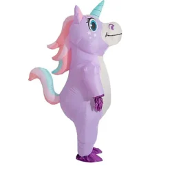 Blueday Lila Unicorn Uppblåsbar Dräkt Vuxen Barn Regnbåge Halloween Kostymer För Kvinnor Män Vuxen Carnival Mascot Jul Cosplay Adult 150-190cm><noscript><img width=