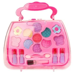 Lilla flickors riktiga sminkset Tvätbart & giftfritt Riktigt smink Flickleksaker för små flickor Födelsedagspresent> Smink