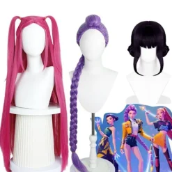 Lingqi Demon Hunter Group Mira Peruk Rumi Simulerad Hårbotten Anime Peruk_qcx> Peruker