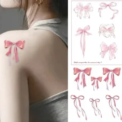 Little Bear Party Rosa Rosett Vattentät Tatuering Klistermärke Söt, Naturlig Hållbar, Sexig, U6S2><noscript><img width=