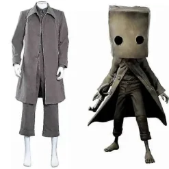 Little Nightmares Mono Komplett Set Cosplay Kostym Man Spel Rollspel Outfit Japansk Stil Polyester Bomullsblandning Flera Storlekar> Dräkter