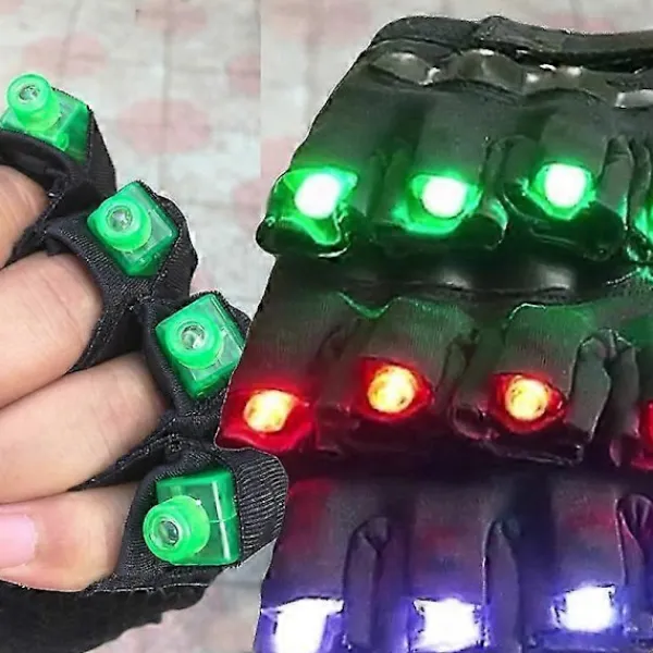 Livfulla Gröna LED-Handskar: Perfekta för Bländande Dansshower> Tillbehör