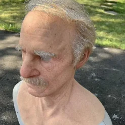 FMYSJ Livsliknande Latex Gammal Mans Mask med Överdrivet Näsa och Rynkor för Halloween Cosplay och Partykostymer (FMY)> Masker
