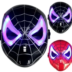 Ljus upp Spiderman Mask Pojkar Barn Vuxna Fancy Dress Superhjälte> Masker