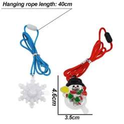 Ljusslinga julgransljus halsband, festliga semesterhalsband, blinkande julaccessoarer för kvinnor, män och barn, julfestgåvor, strumpa St> Tillbehör