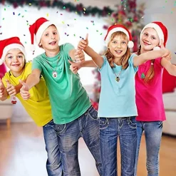 Ljusslinga julgransljus halsband, festliga semesterhalsband, blinkande julaccessoarer för kvinnor, män och barn, julfestgåvor, strumpa St><noscript><img width=