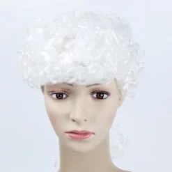 Lång Cosplay Advokatperuk för Barn, Vuxna, Lockig Gentlemanperuk Vit Gentleman Advokatperuk för Halloweenfest Utklädning><noscript><img width=