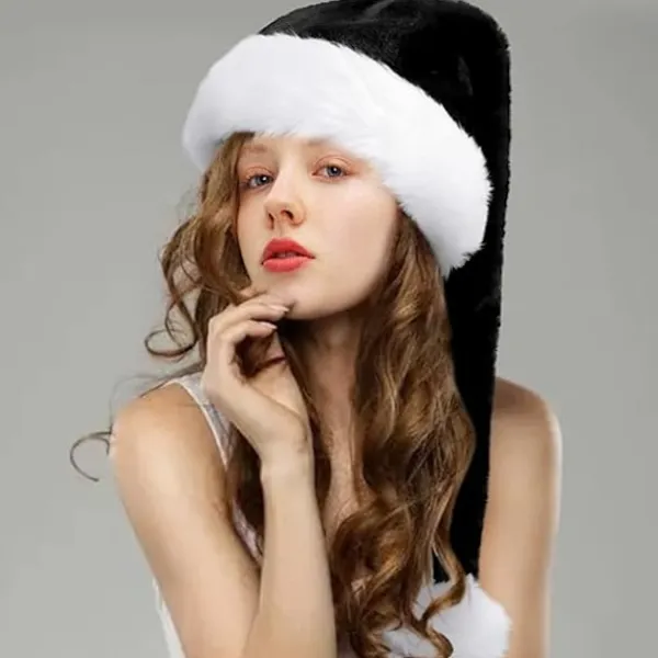 Lång julhatt, vuxen tomtehatt för kvinnor män, tomtehatt, Vuxen> Huvudbonader