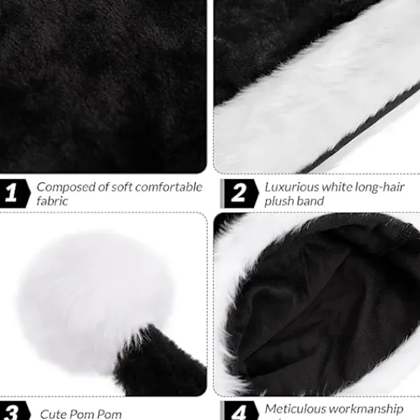 Lång julhatt, vuxen tomtehatt för kvinnor män, tomtehatt, Vuxen> Huvudbonader