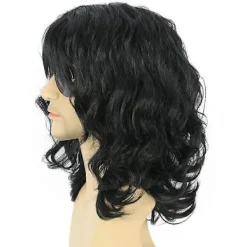 Lång lockig anime-peruk för män och kvinnor><noscript><img width=