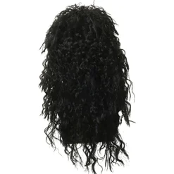 Jettbuying Lång Lockig Peruk Svart Peruk Manlig Cosplay Peruker Puffig Högfiber För One Size><noscript><img width=